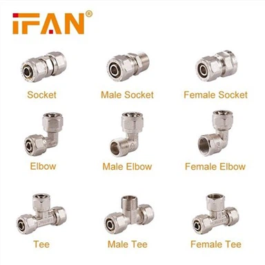 Conexões de compressão de tubo Pex
